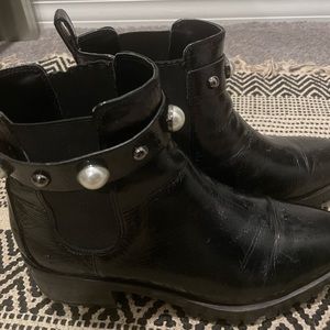 Black Gemmed Karl Lagerfeld Boots